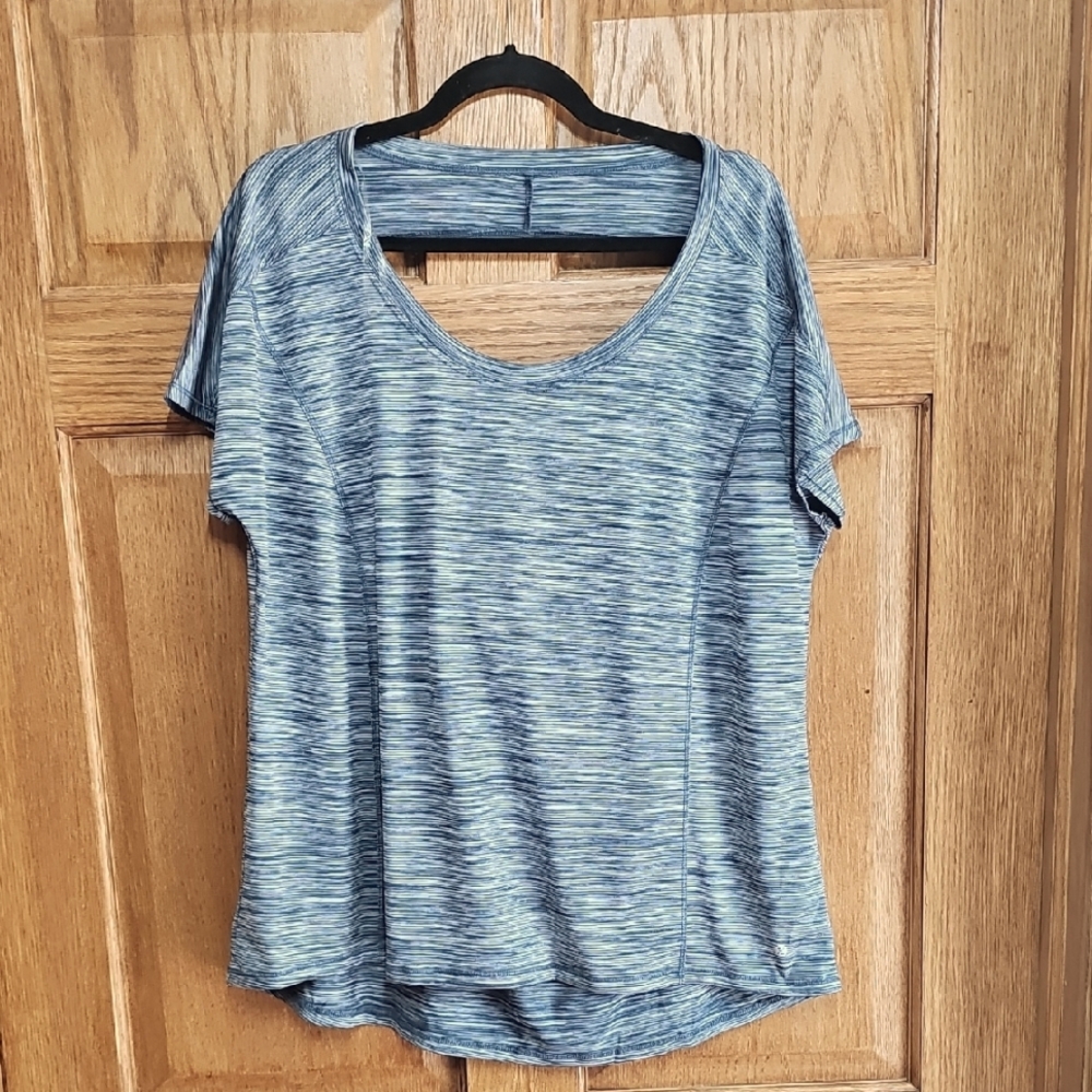 Xersion Blue and Gray Short Sleeve Relaxed T-Shirt